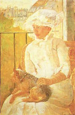 Mary Cassatt Woman with Dog  ghgh china oil painting image